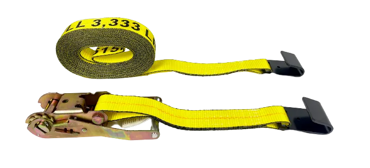 10-Pack 2" x 30' Ratchet Strap with Flat Hooks - 3333lb WLL