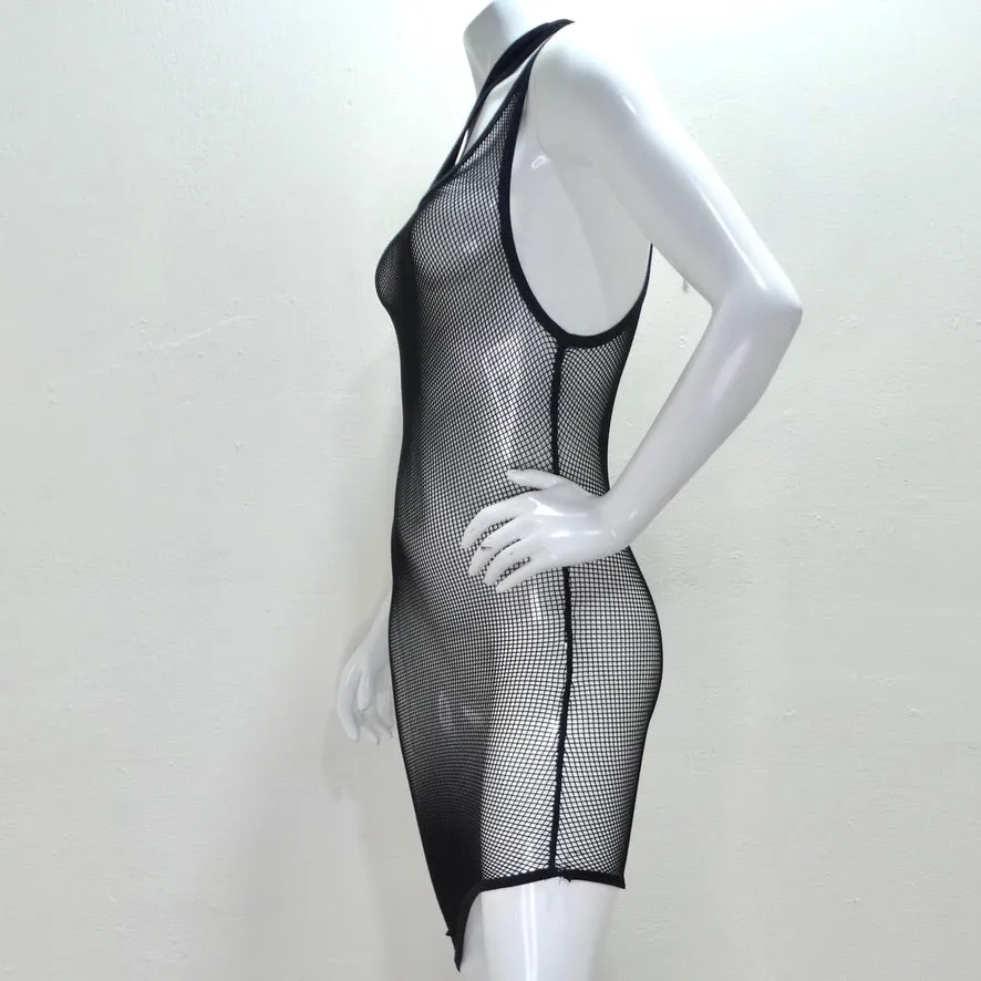 1990s Jean Paul Gaultier Black Mesh Dress