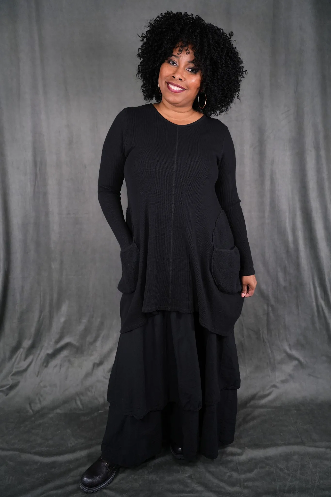 2231 Organic Thermal Spirit Tunic Onyx