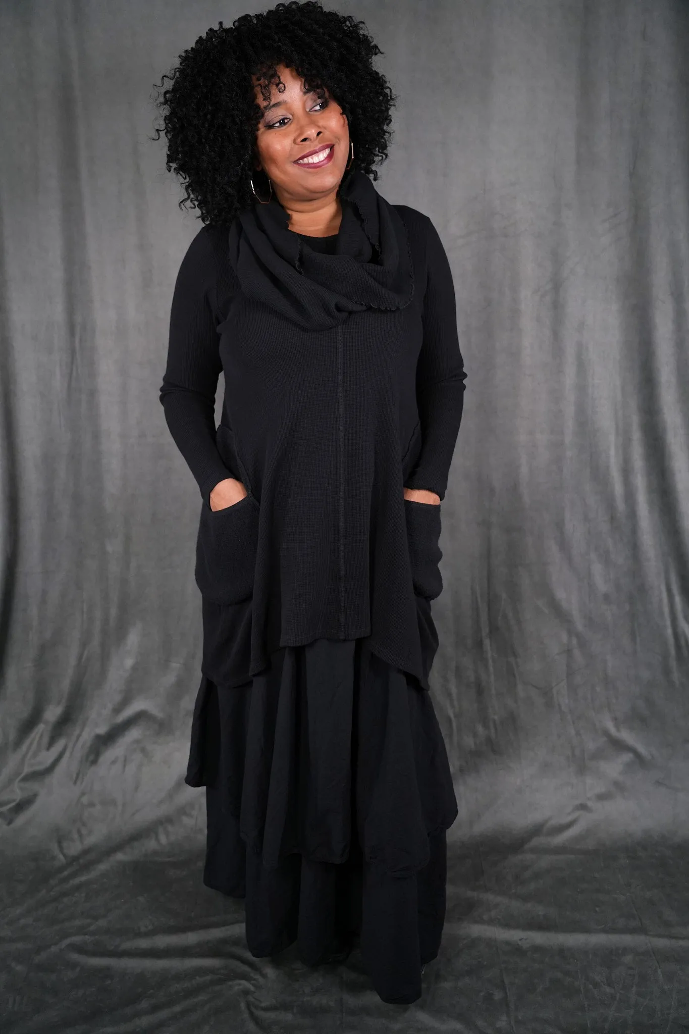 2231 Organic Thermal Spirit Tunic Onyx