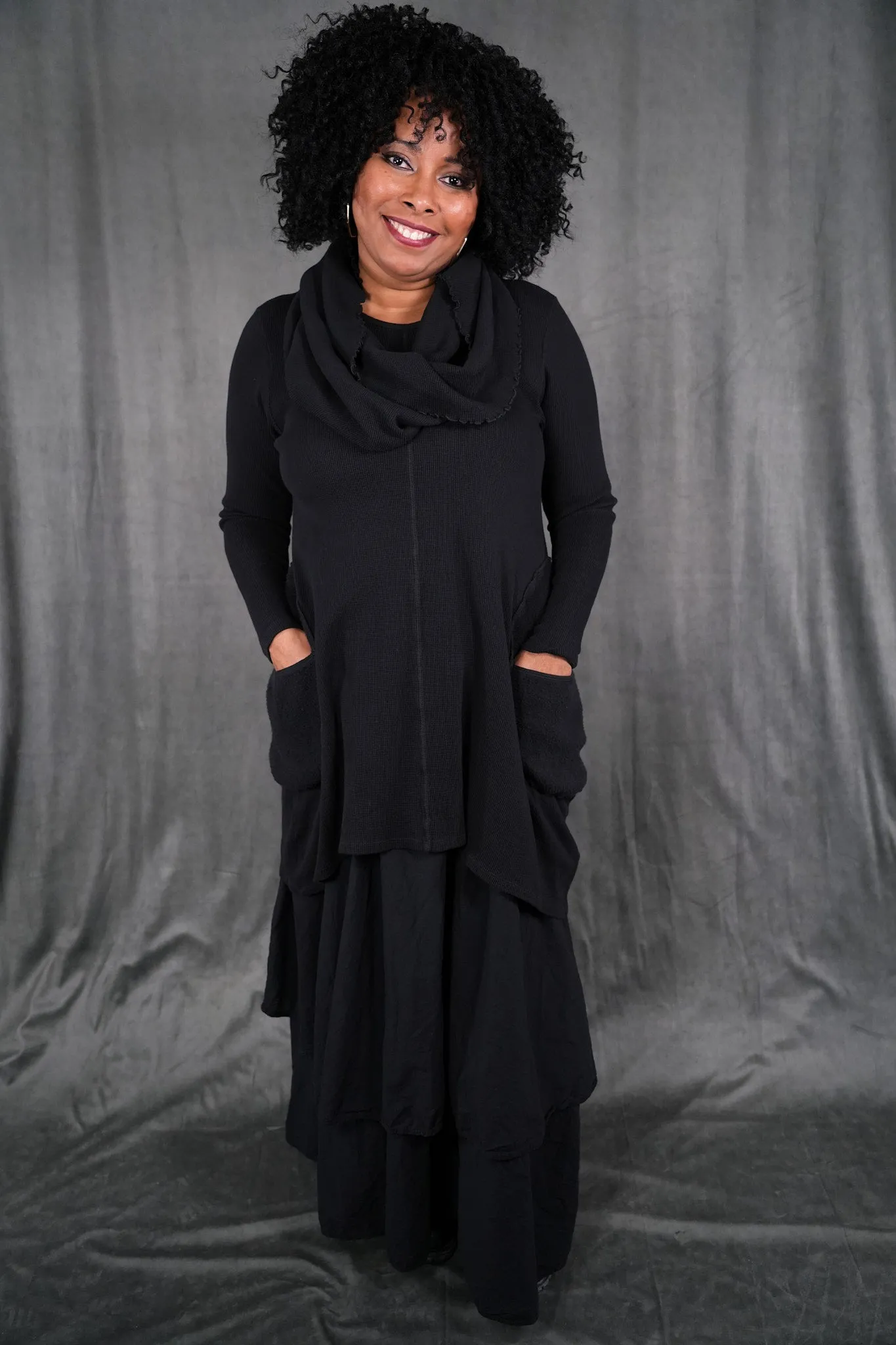 2231 Organic Thermal Spirit Tunic Onyx