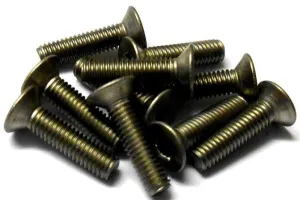 57612K 3mm x 12mm Titanium Flat Head Hex Screws x 10