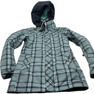 686 Infidry Womens XS Ski Snowboard Jacket Coat Sherpa Plaid Thermal Winter Coat