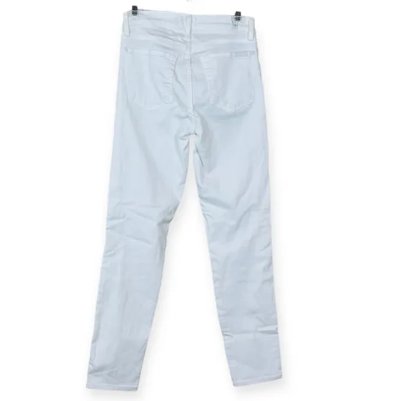 7 FOR ALL MANKIND White Braided Ankle Skinny Midrise Denim Jeans Size 26 $225