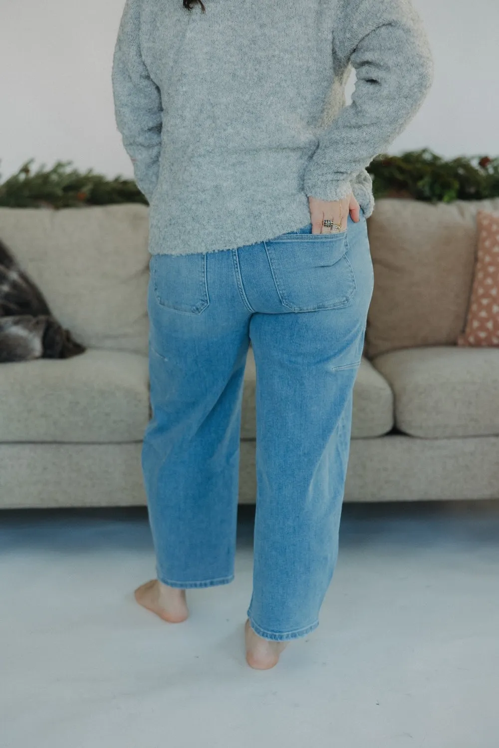 Accomplishments Super High Rise Barrel Jean by Vervet
