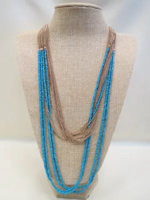 ADO | Blue & Gold Necklace
