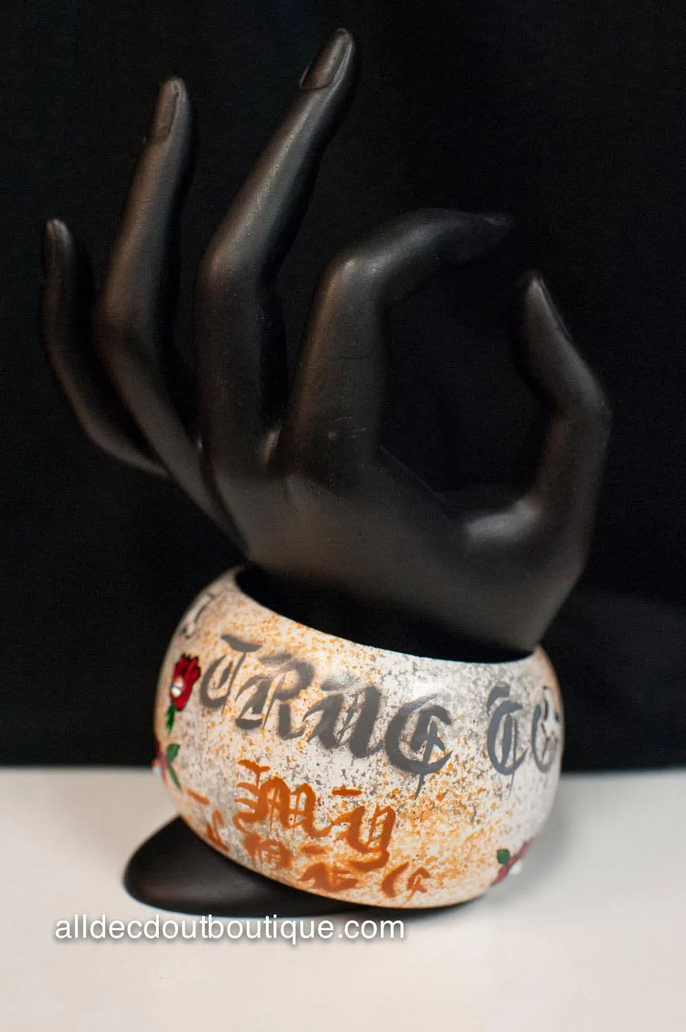 ADO | Hand-Painted Embellished Bangle Bracelet