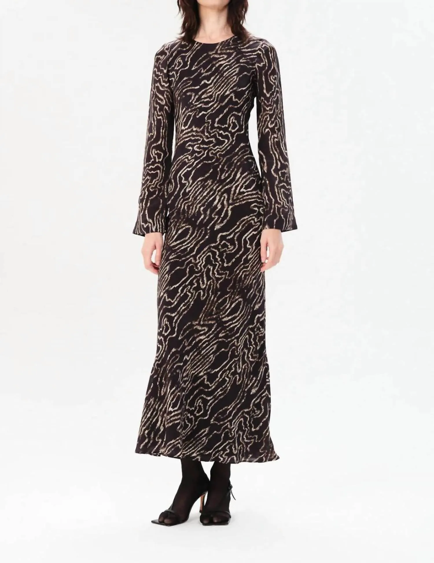Alvarez Sara Midi Dress In Dark Brown