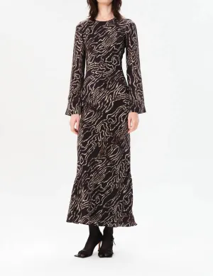 Alvarez Sara Midi Dress In Dark Brown