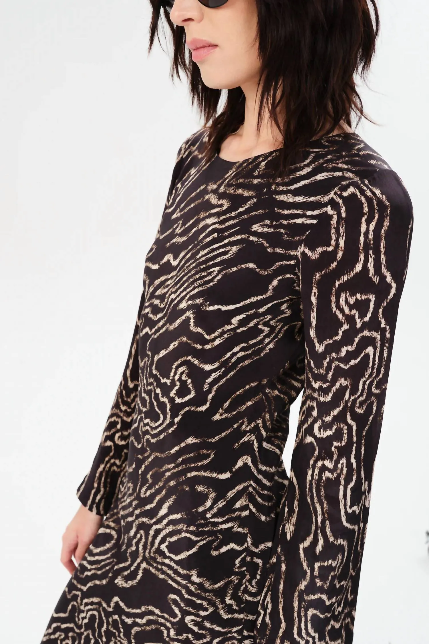 Alvarez Sara Midi Dress In Dark Brown