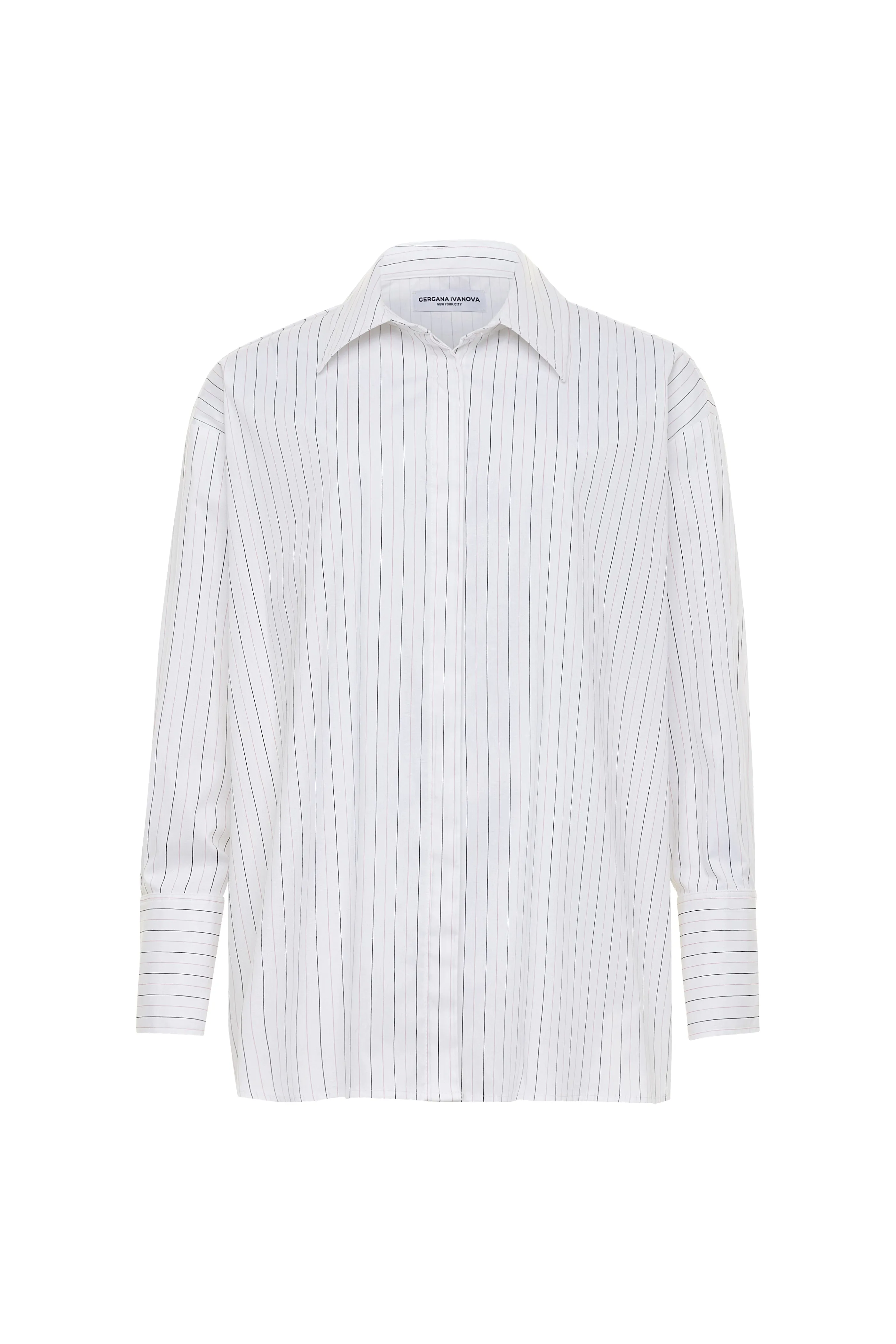 Amber Shirt White Pink Stripe