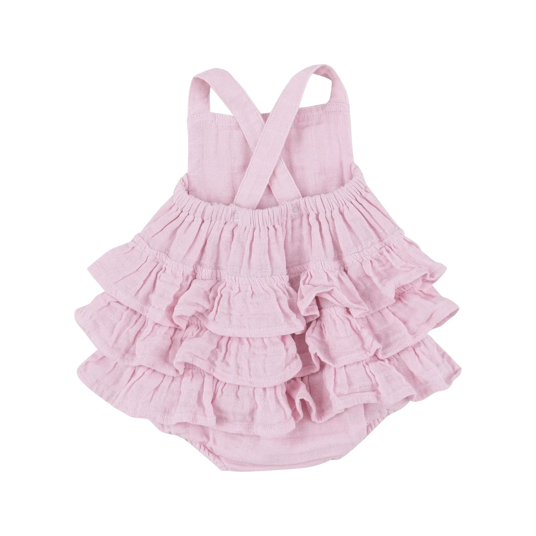 ANGEL DEAR- RUFFLE SUNSUIT - BALLET SOLID MUSLIN