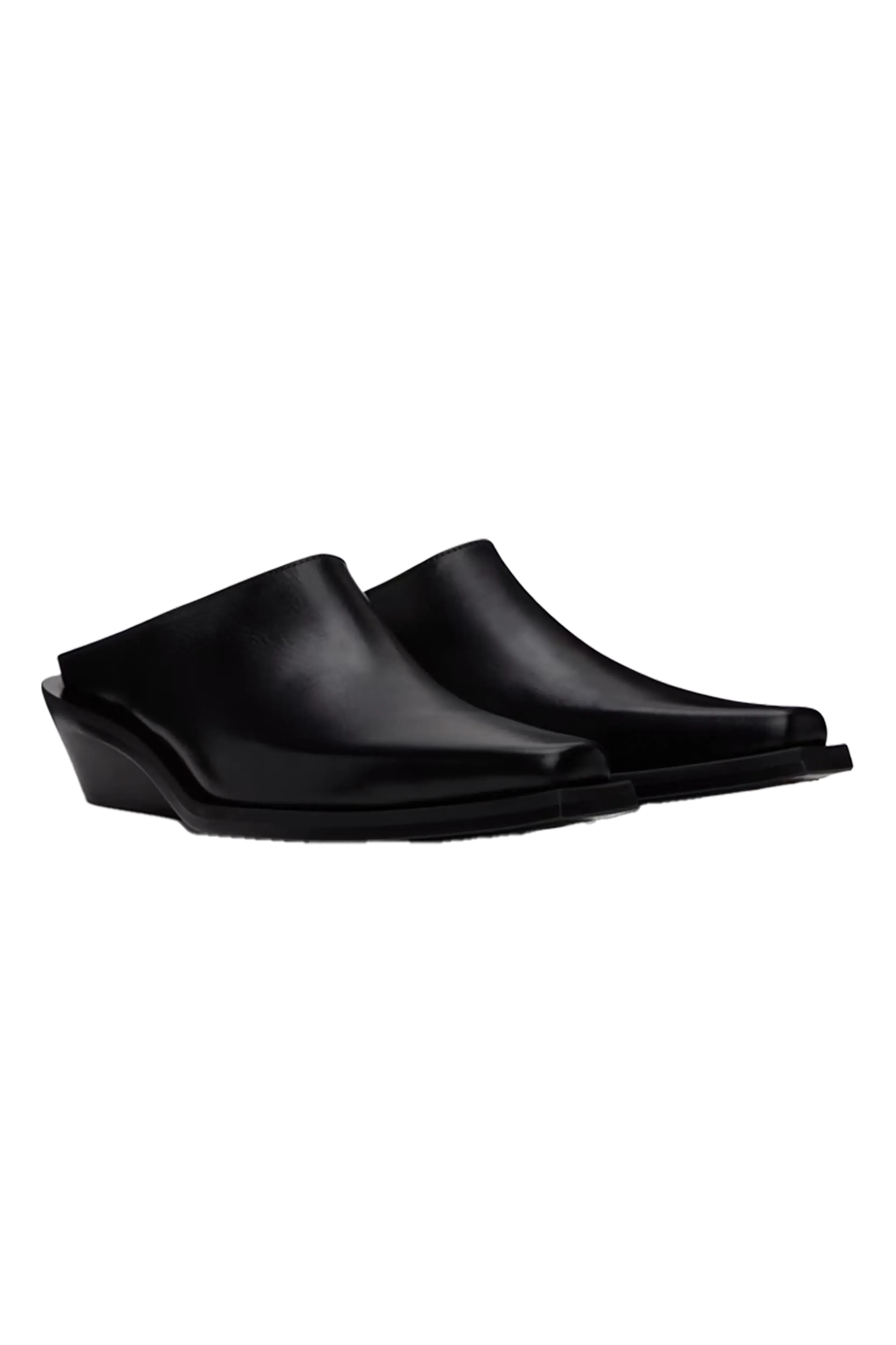 Ann Demeulemeester Auguust Cowboy Heel Mules Shoes Black