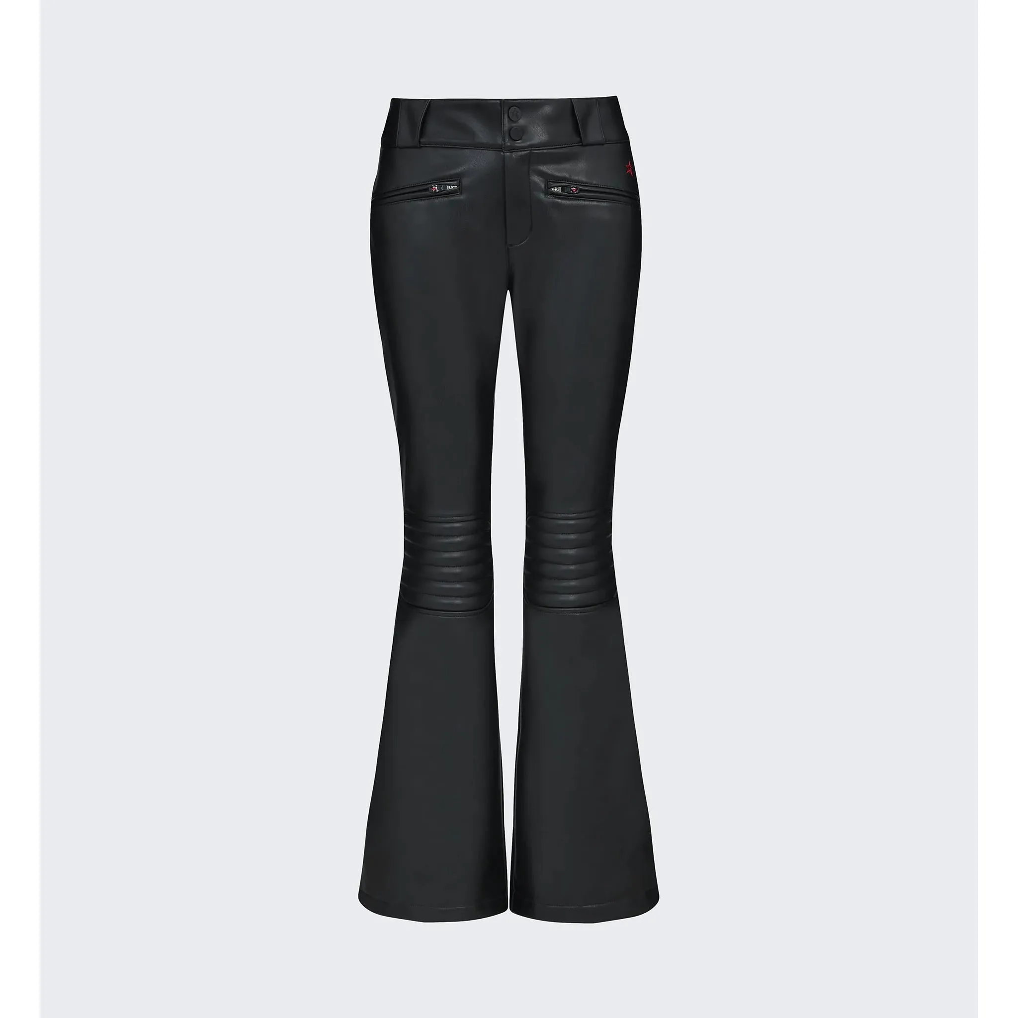 Aurora Flare Pant in Black Faux Leather