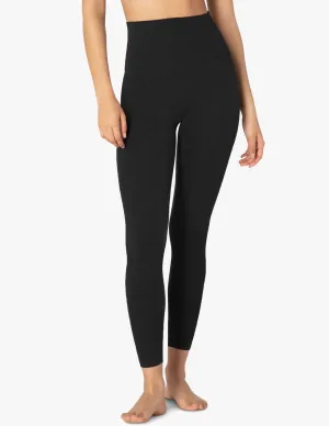 Beyond Yoga Heather Rib High Waist Midi Legging - Darkest Night
