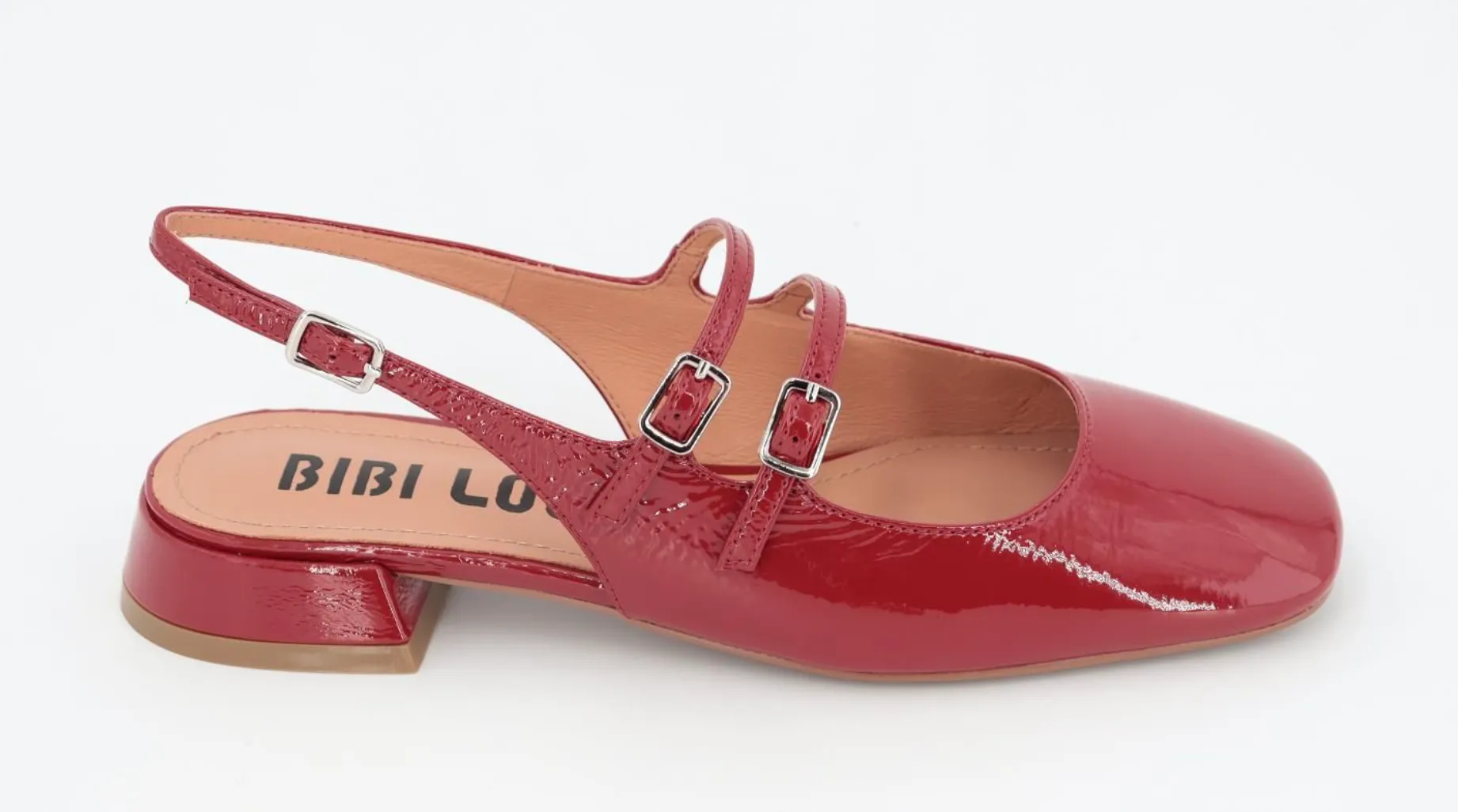 Bibi Lou Hina 25 Red Patent Leather Mary Jane Ballet Flats