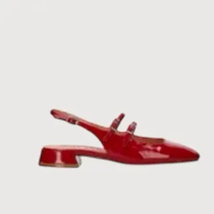 Bibi Lou Hina 25 Red Patent Leather Mary Jane Ballet Flats