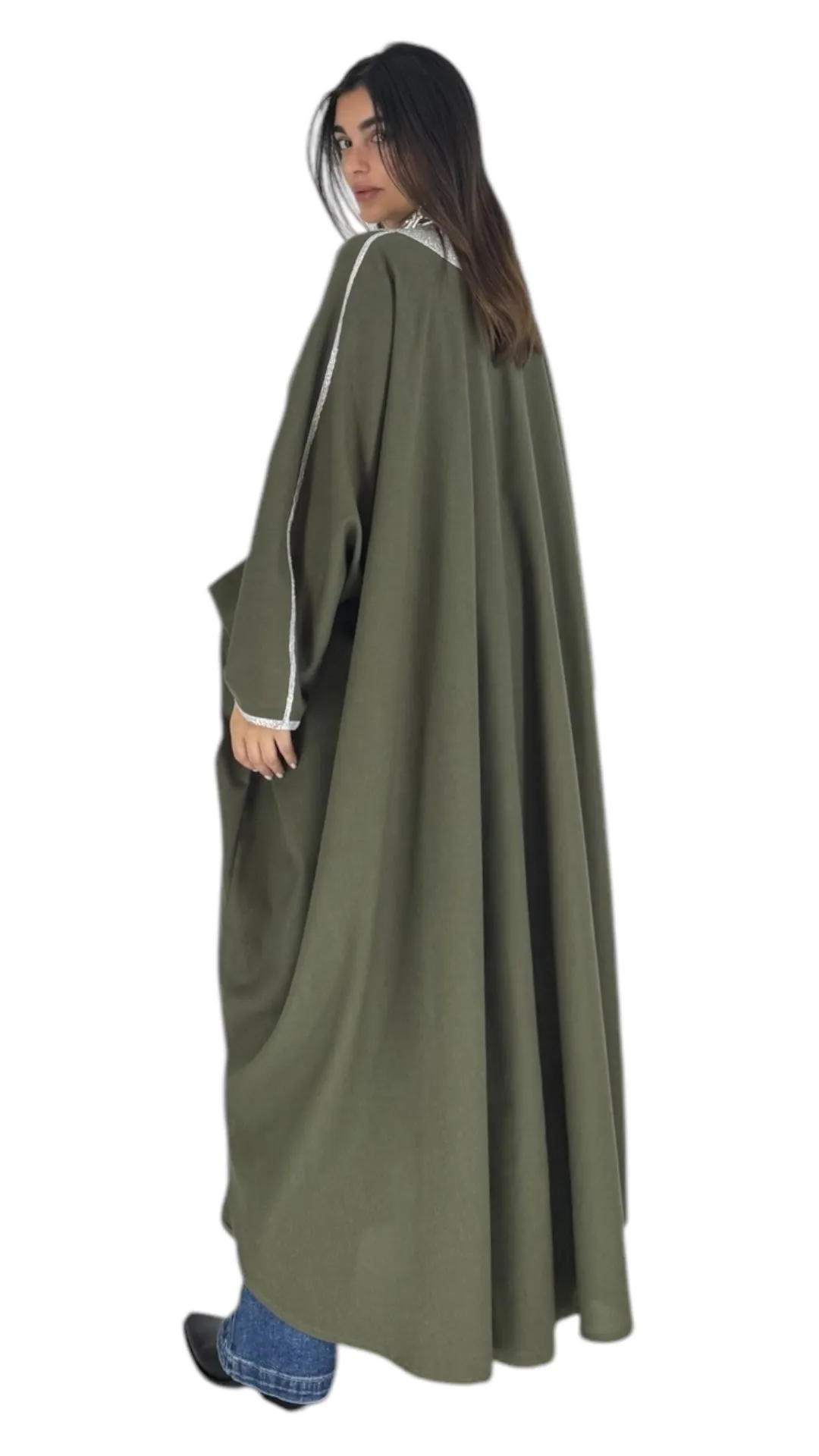 Bisht khaki abaya
