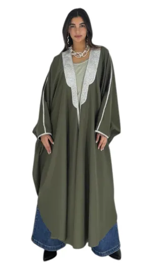 Bisht khaki abaya