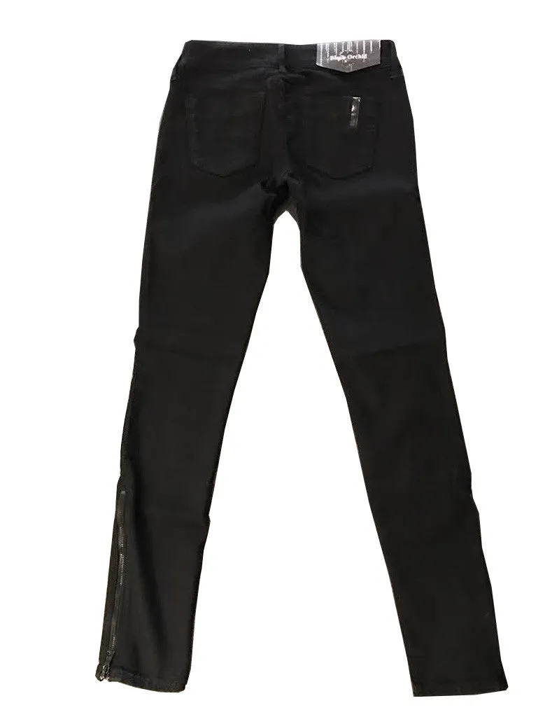 Black Orchid Black Jewel Zipper Skinny