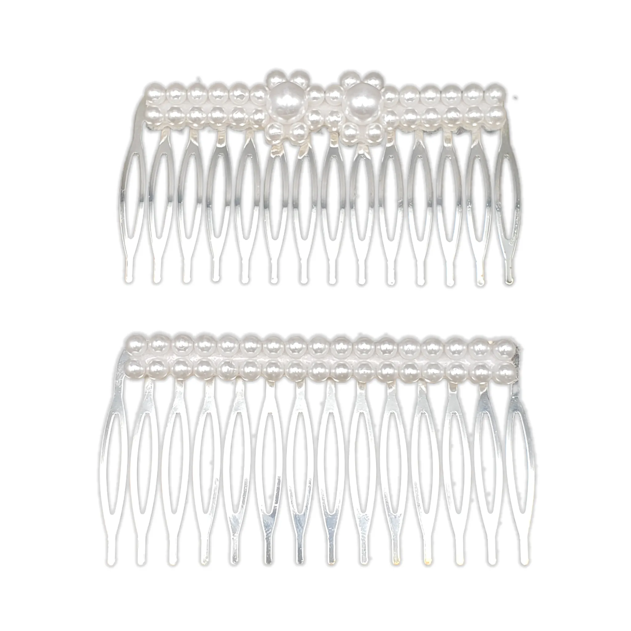 Blossom Hair Comb w/ Pearls (2 pcs)