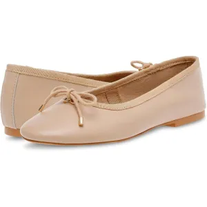 Blossoms Natural Leather Ballet Flats