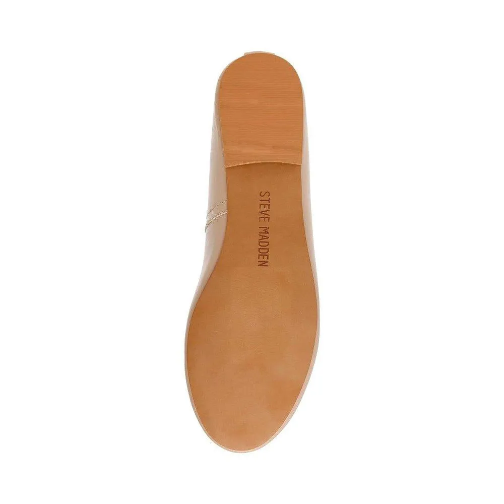 Blossoms Natural Leather Ballet Flats