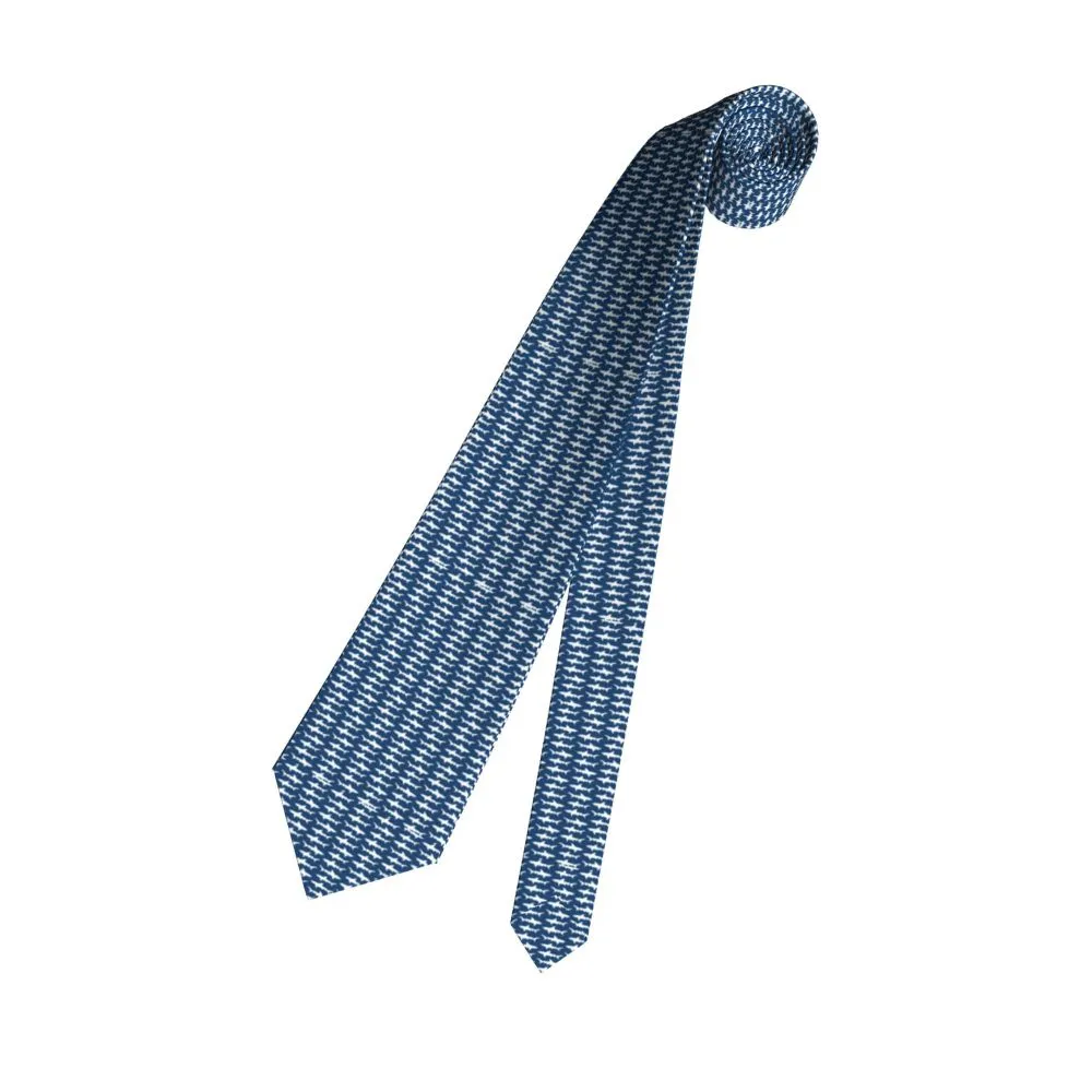 Blue Tie: Shark White Motive