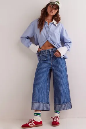 Brette Cropped Wide-Leg Jeans