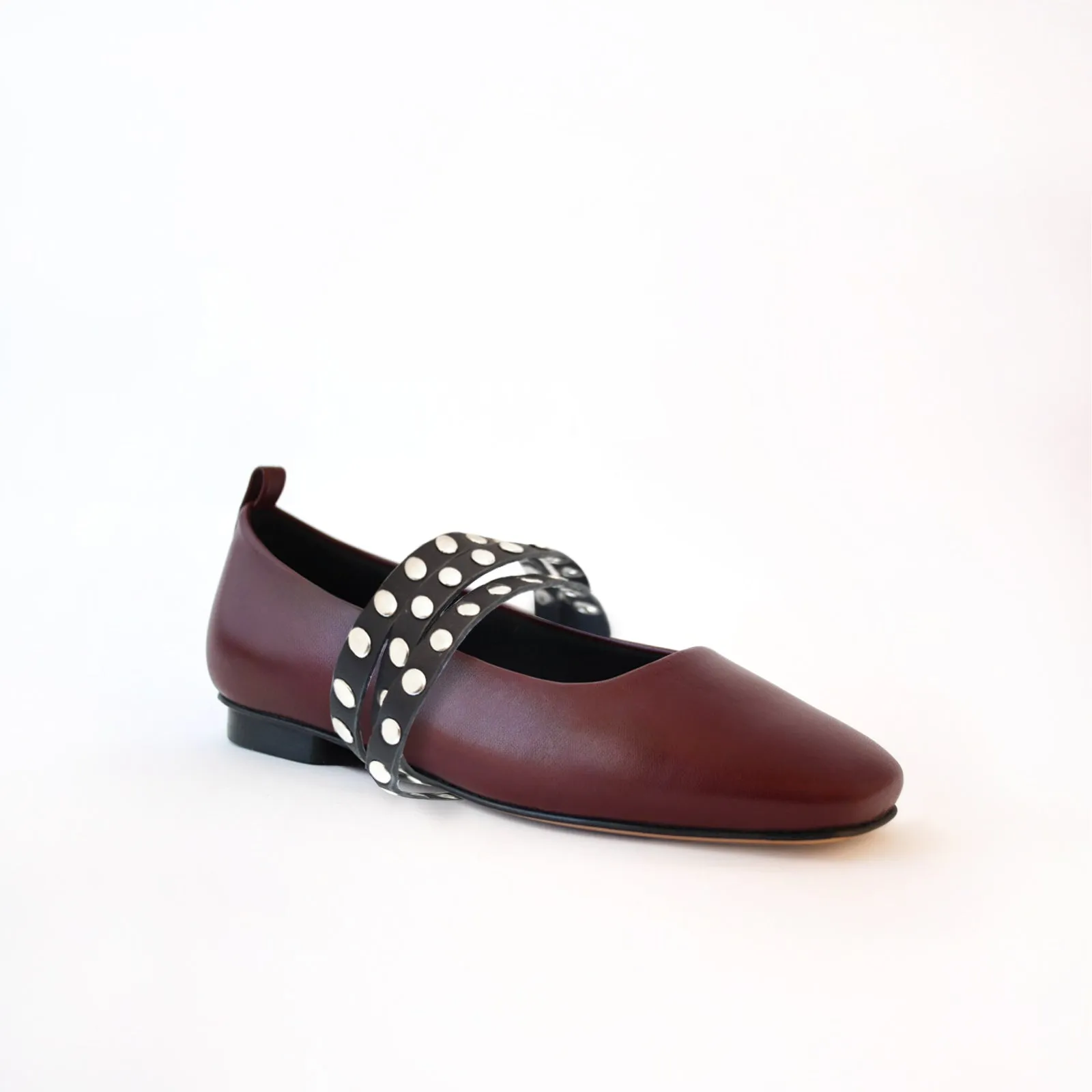 Burgundy Ballet Swap Black Studs
