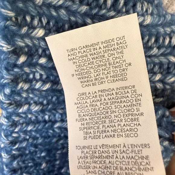 Cabi Astral Open Cardigan Teal Blue Chunky Cable Knit Knit Sweater Cozy Sz M