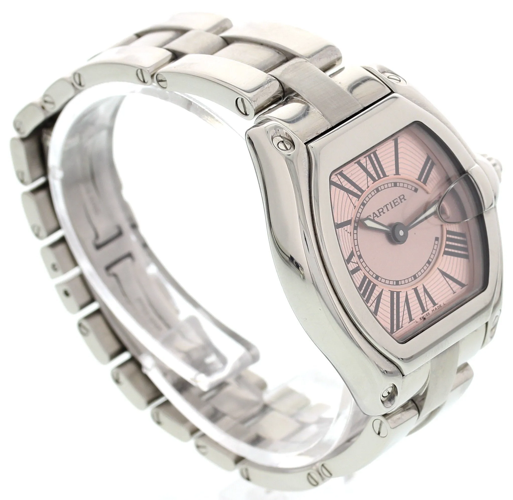 Cartier Roadster 2675 Pink Dial Ladies Watch