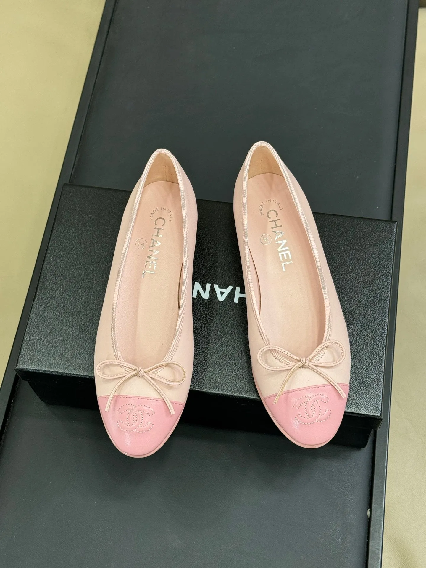 CC Classic Ballet Flats Pink Lambskin 282275
