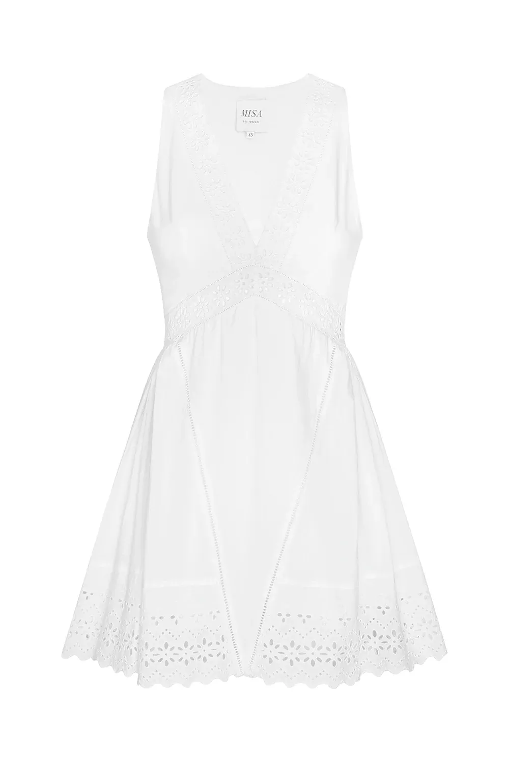 Cicely Dress in Cream Eyelet