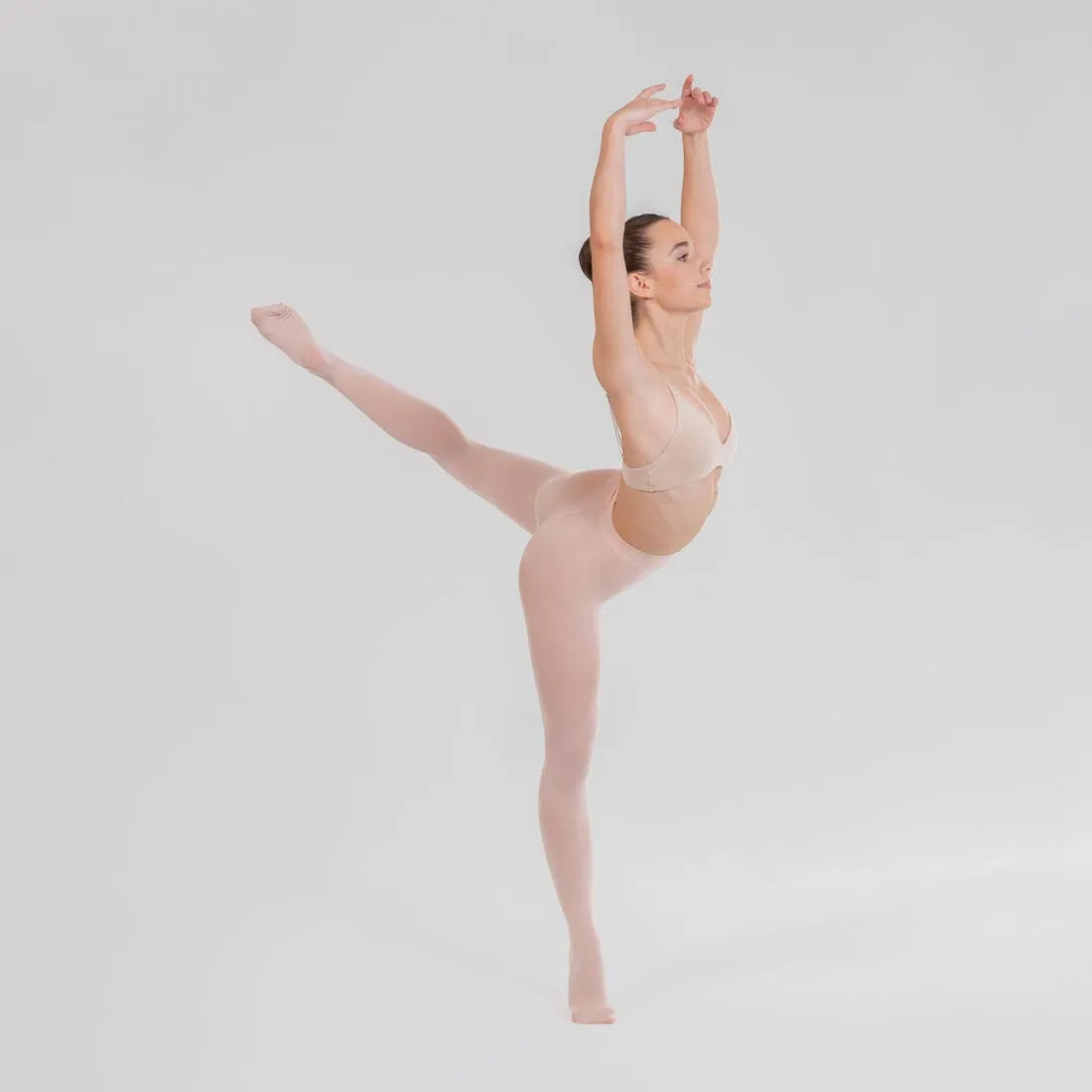 Collants de danse classique avec pieds Femme - Rose