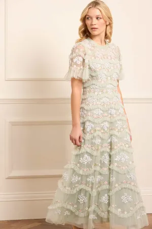 Daisy Wave Ankle Gown
