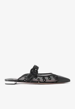 Darling Daisy Pointed-Toe Flat Mules