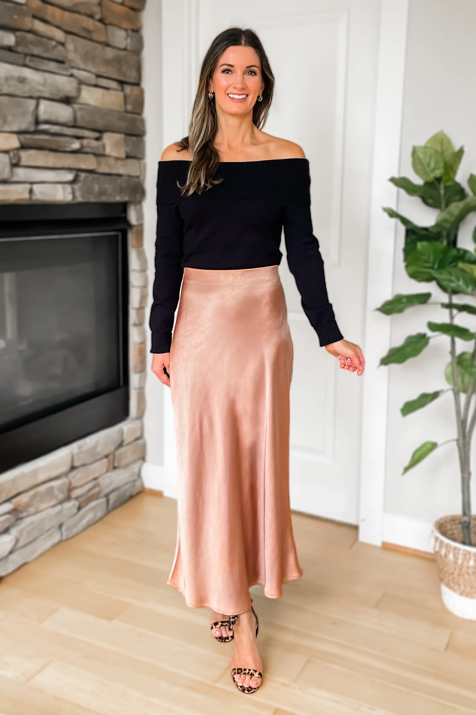 Date Night Maxi Skirt - Champagne