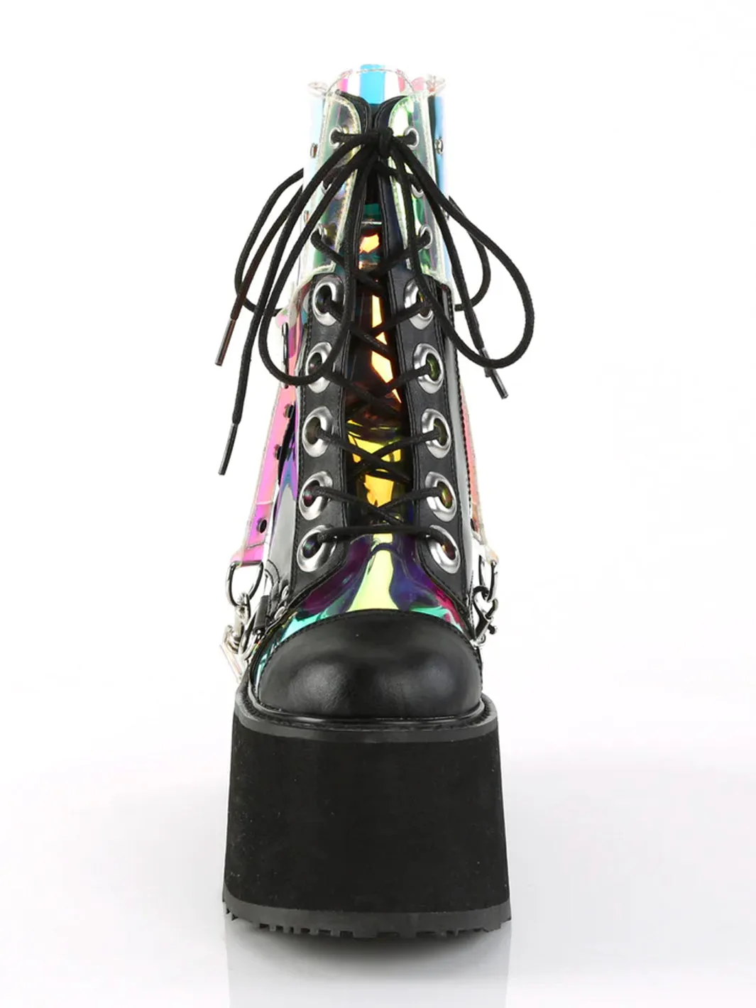 DEMONIA SWING-115 - BLACK VEGAN LEATHER & PATENT ✰ PRE ORDER ✰