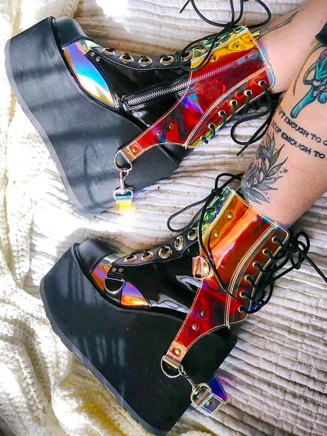 DEMONIA SWING-115 - BLACK VEGAN LEATHER & PATENT ✰ PRE ORDER ✰