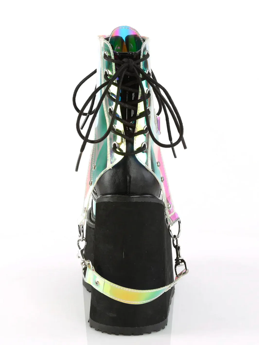 DEMONIA SWING-115 - BLACK VEGAN LEATHER & PATENT ✰ PRE ORDER ✰