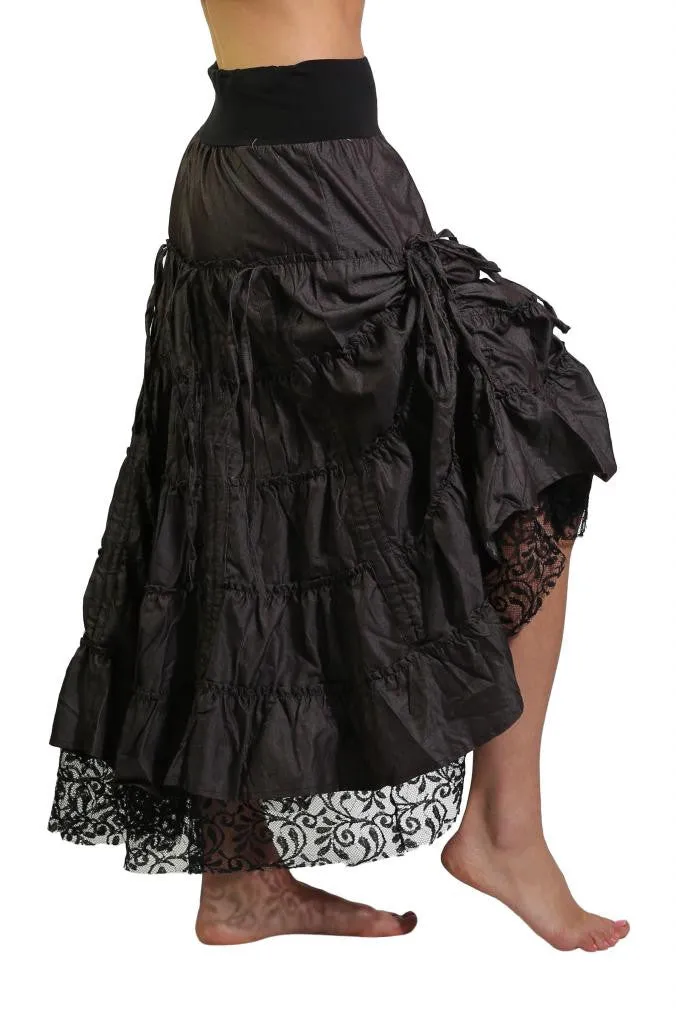 Denim and Lace Skirt