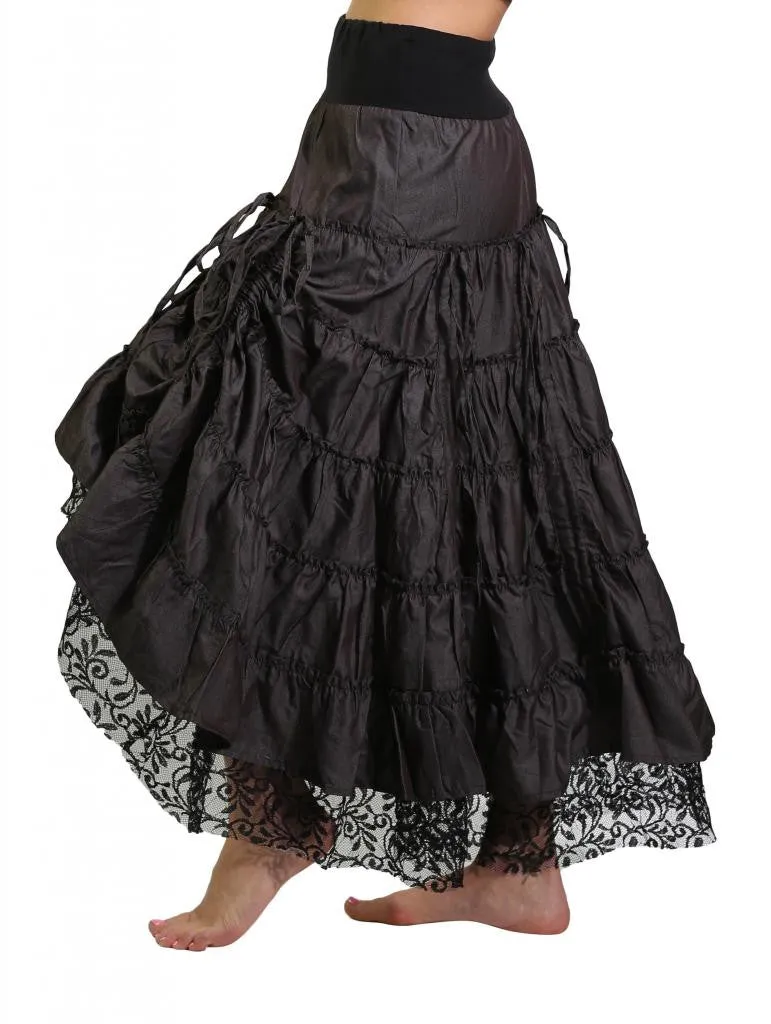 Denim and Lace Skirt