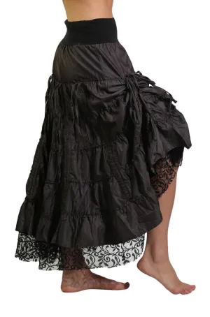 Denim and Lace Skirt