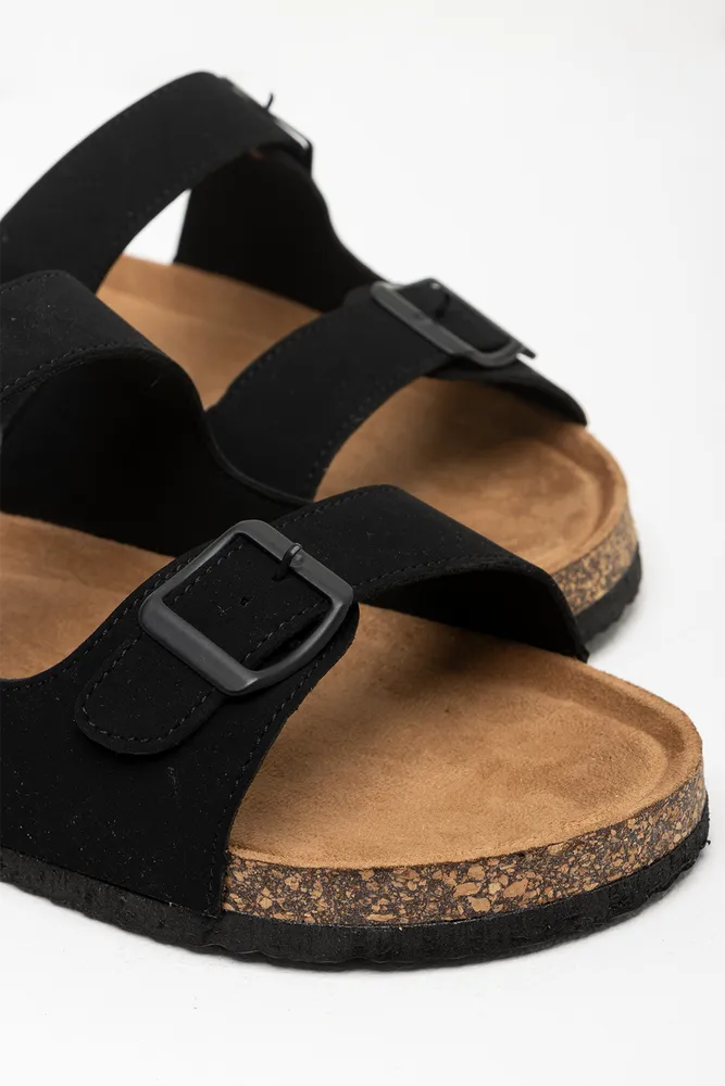 Double Strap Sandal Black