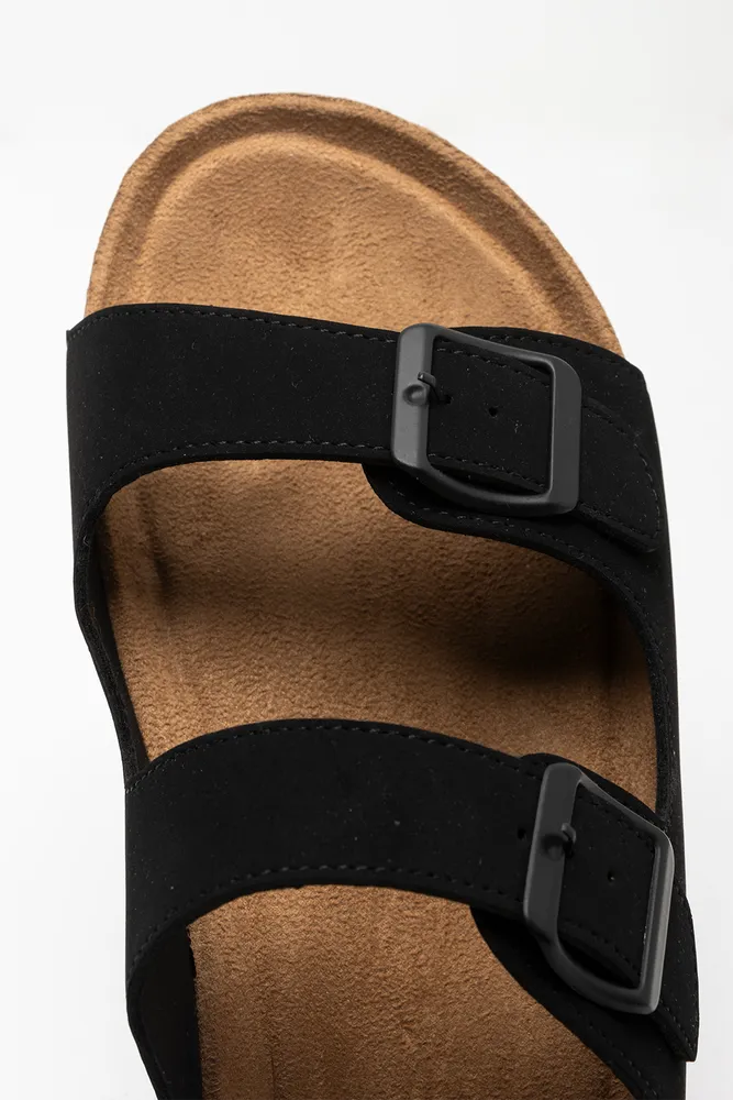 Double Strap Sandal Black