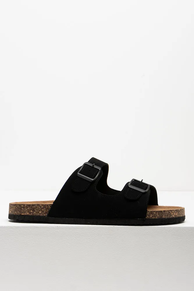 Double Strap Sandal Black