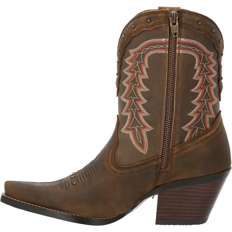 Durango Crush Women’s Roasted Pecan Bootie Western Boot DRD0430