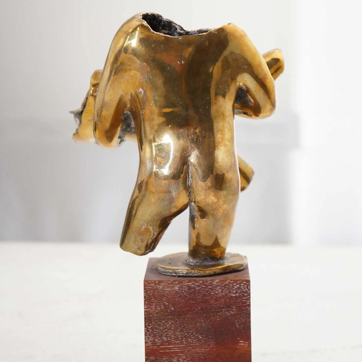 EDGAR BRITTON Polished Bronze Sculpture, Ballet Rescue