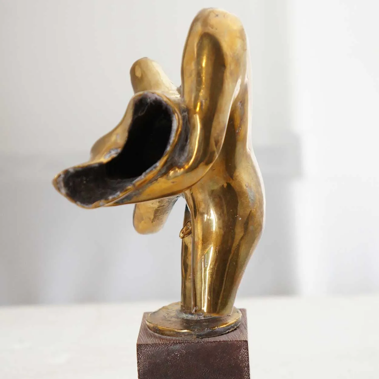 EDGAR BRITTON Polished Bronze Sculpture, Ballet Rescue